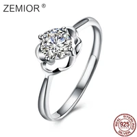 zemior sterling 925 silver rings women romantic 5a cubic zircon simplement opening adjustabl female ring wedding fine jewelry