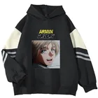Худи ARMIN ARLERT Kpop с капюшоном, аниме атака на гигантов, женские и мужские принты, свитшоты оверсайз, пуловер Harajuku с капюшоном, Свободный Топ Ulzzang