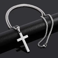 hip hop cross pendant necklaces for women men necklace long link chain silver punk necklaces party daily fashion jewelry gifts
