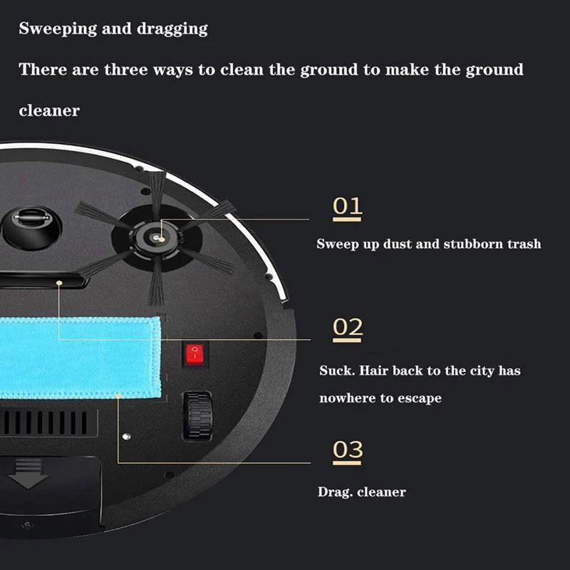 

XIMEIJIE Automatic Robot Vacuum Cleaner with Remote Control Smart Vacuum Cleaner for Home Cleaner Route Planning