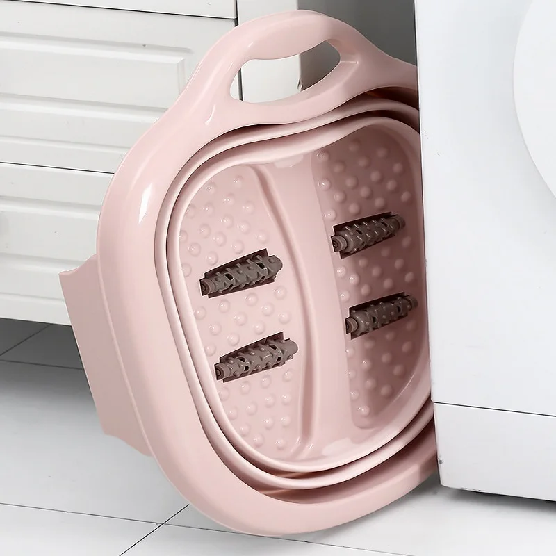 

Portable Foot Bath Barrel Household Roller Massage Thickened Plastic Travel Must Soak Feet To Relax And Compress Reduce Stress