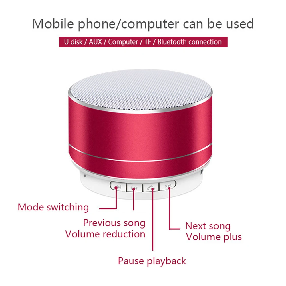 Фото Металлический прочный Bluetooth динамик для iPhone X Портативные колонки Металлический прочный Bluetooth динамик для iPhone X Портативные колонки