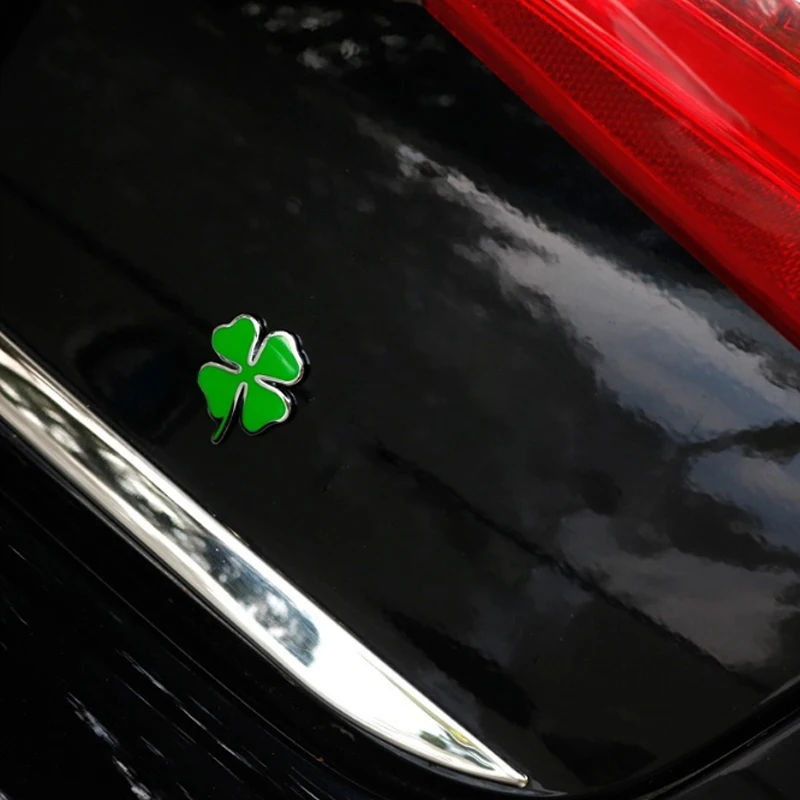 Стайлинг четырехлистного клевера 3D металлическая наклейка-эмблема для Skoda Chevrolet