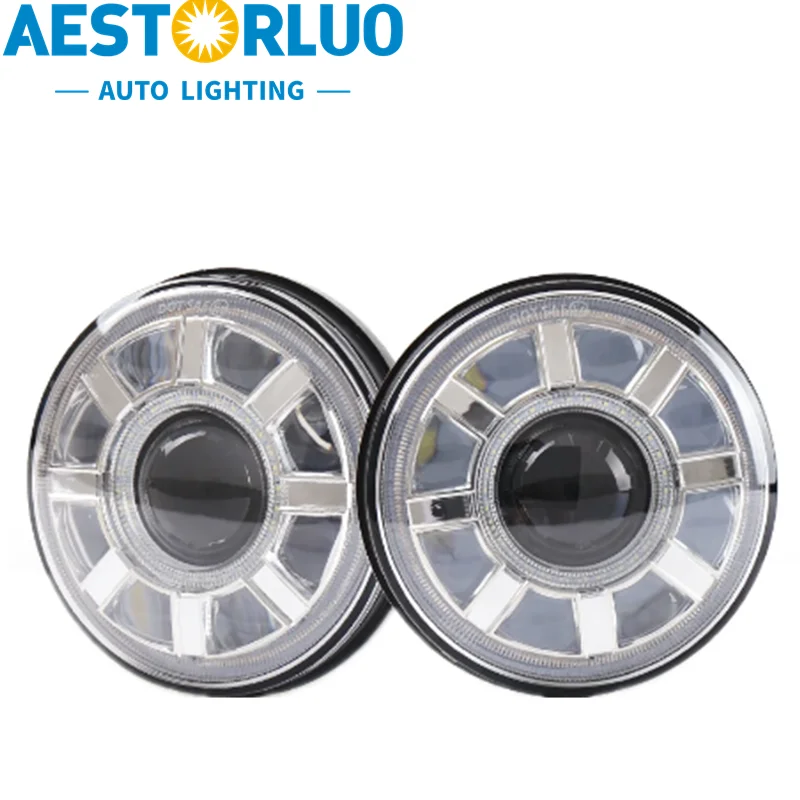 

AESTORLUO 1pcs Factory Supply 7 Inch LED Round Headlight For JEEP Wrangler DRL Hi/Lo Beam Offroad 4x4 For Harley Motorcycle 60W