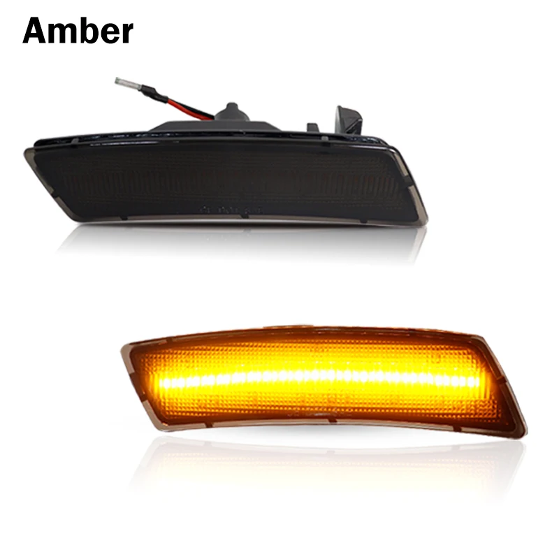 

Дымчатые линзы, белые/янтарные светодиодные передние боковые габаритные огни для Volkswagen Tiguan, Volkswagen Beetle 2012-2019 гг.