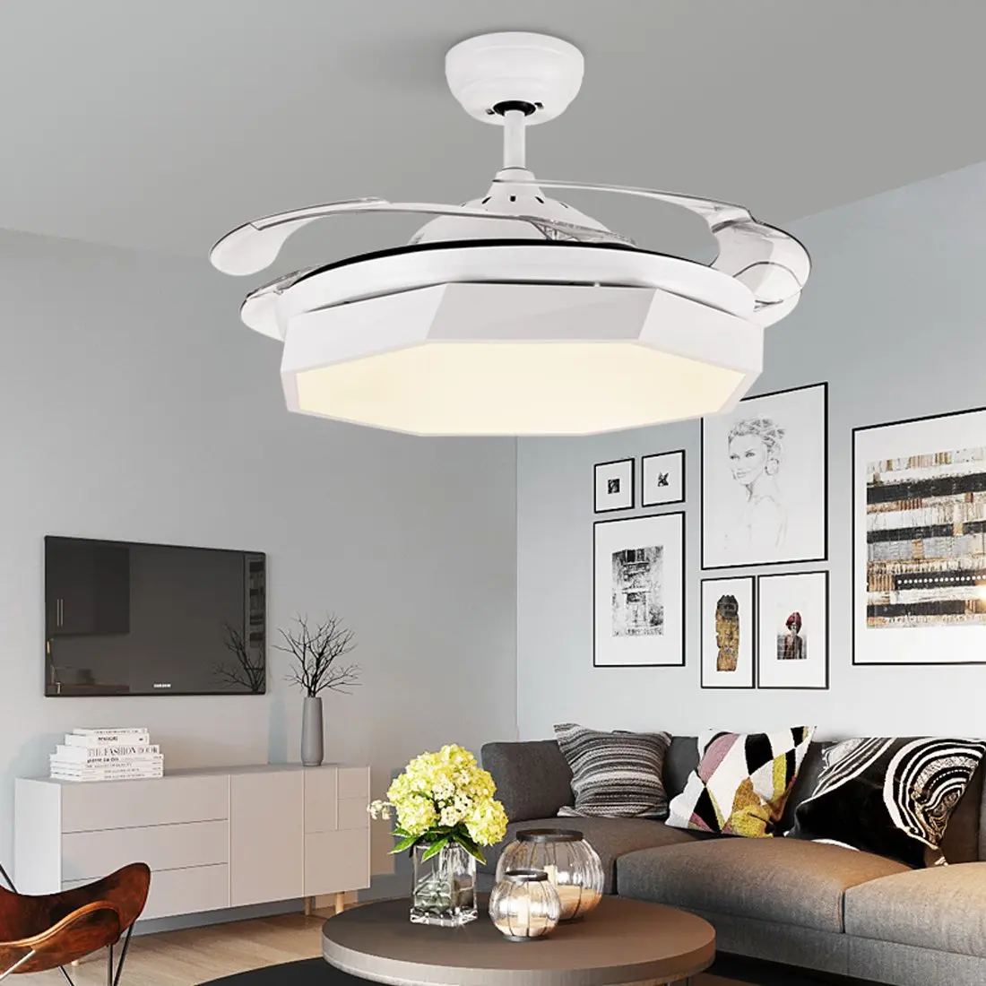 42 дюйма потолочный светильник s с дистанционным управлением современный