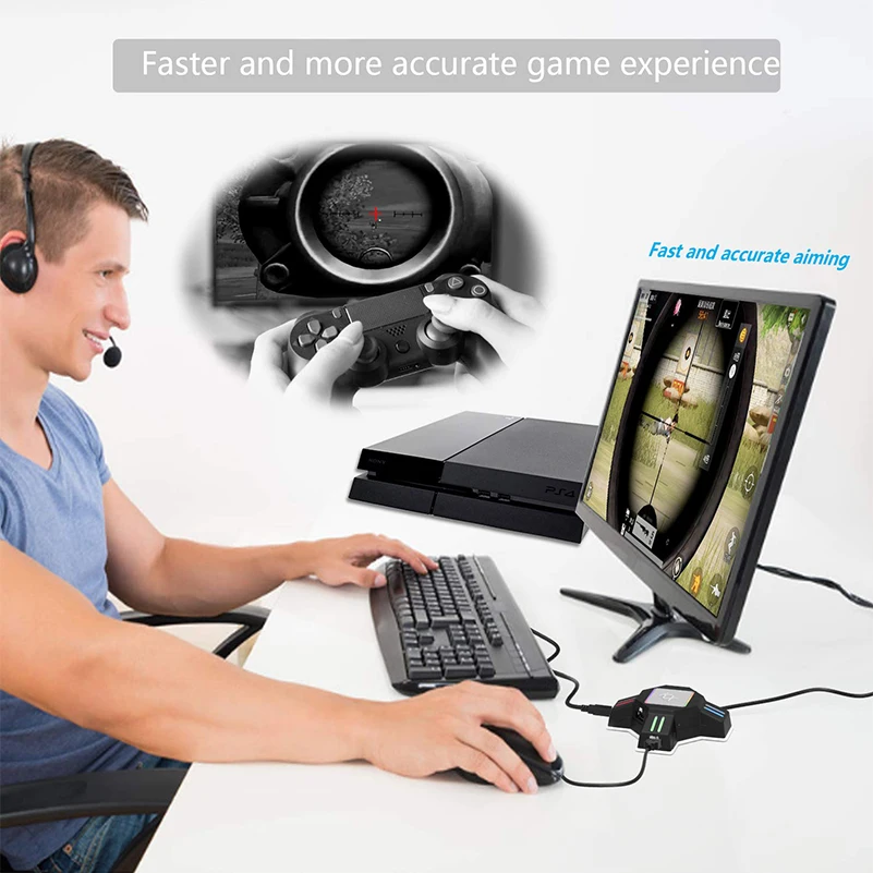 Конвертер для клавиатуры и мыши KX консолей Nintendo Switch Xbox One PS4 PS3 игр FPS аксессуары |