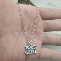 bad girl simple charm creative chain necklace women pendants fashion jewelry accessory friend gifts necklace