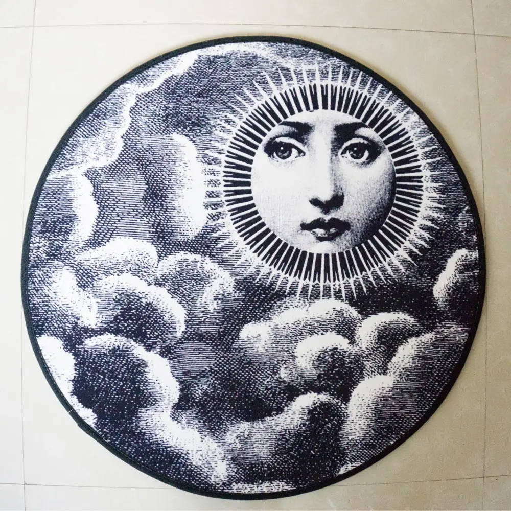 Высококачественные круглые коврики lina для гостиной Мультяшные двери напольный