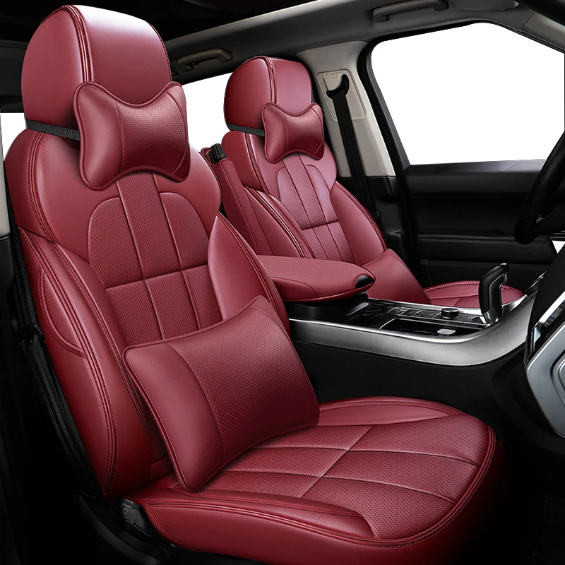 

Red leather car seat cover For jeep renegade grand cherokee wk2 wj 1999 2004 2014 Wrangler compass 2007 patriot accessories