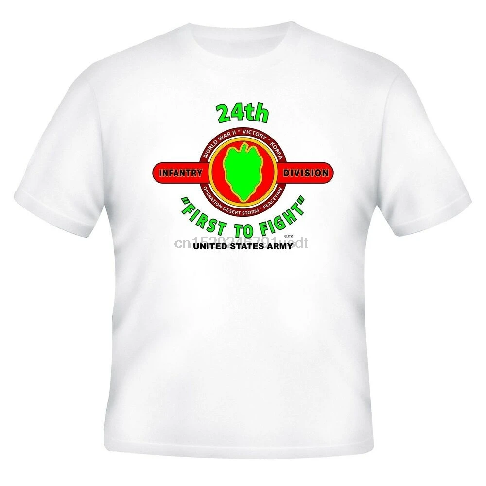 2-сторонняя рубашка 24-е пехотное подразделение Боевая война в Корейском стиле |