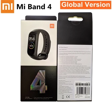 Mi band 4 GB Version Xiaomi mi Band 4 Global language mi Band 3 фитнес-браслет AMOLED цветной экран 50 м Swi mi ng водонепроницаемый пульсометр - Цвет: Mi band 4 GB Version