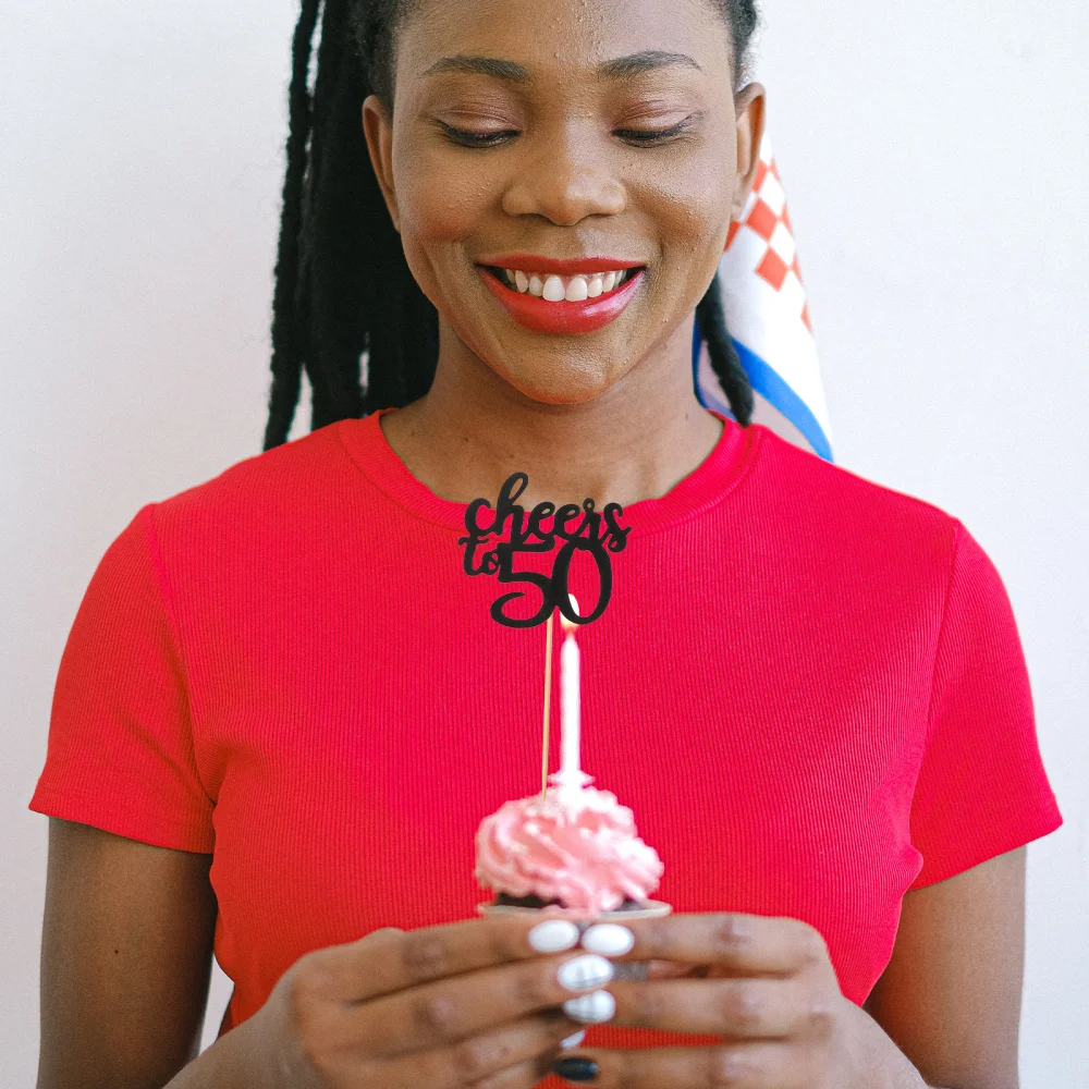 

36pcs Lovely Letter Cupcake Toppers Glitter Birthday Party Cake Insert Cards