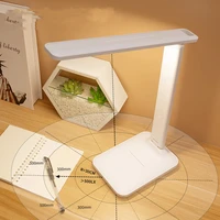 10w led desk lamp with charger usb charging port dimmable eye caring office lamp for work folding design