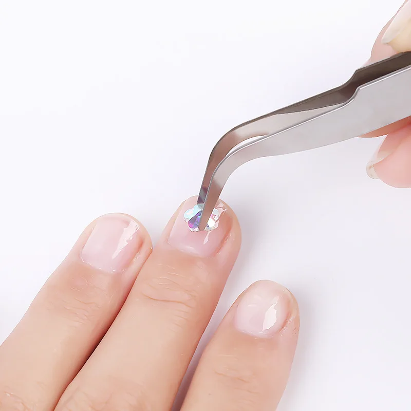 2 шт./компл. прямые изогнутые ногти щипчики для ногтей Стикеры Стразы выбора