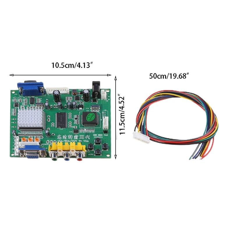 

28EA Arcade Game RGB/CGA/EGA/YUV To Dual VGA Video Converter Adapter Board GBS-8220