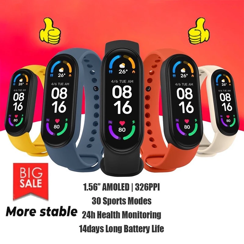 

Bluetooth Smartband M6 Band 6 Golbal Version Sport Bracelet Digital Watch My m6 Band Fitness Tracker Watch Blood Pressure Monito