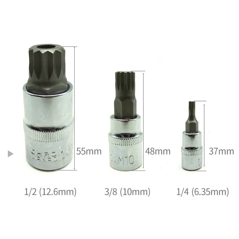 10 шт. набор гаечных ключей с рукавом Allen Ead тройных квадратных сплайнов гнезд для