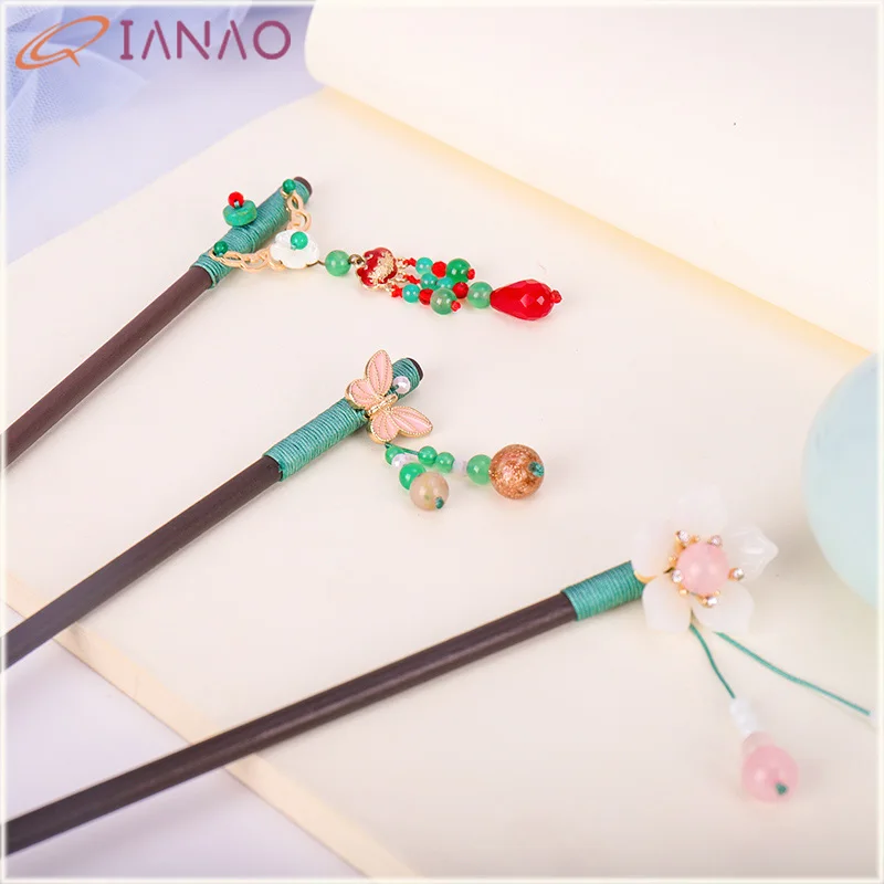 Разнообразные Модные Элегантные традиционные деревянные Красочные шпильки