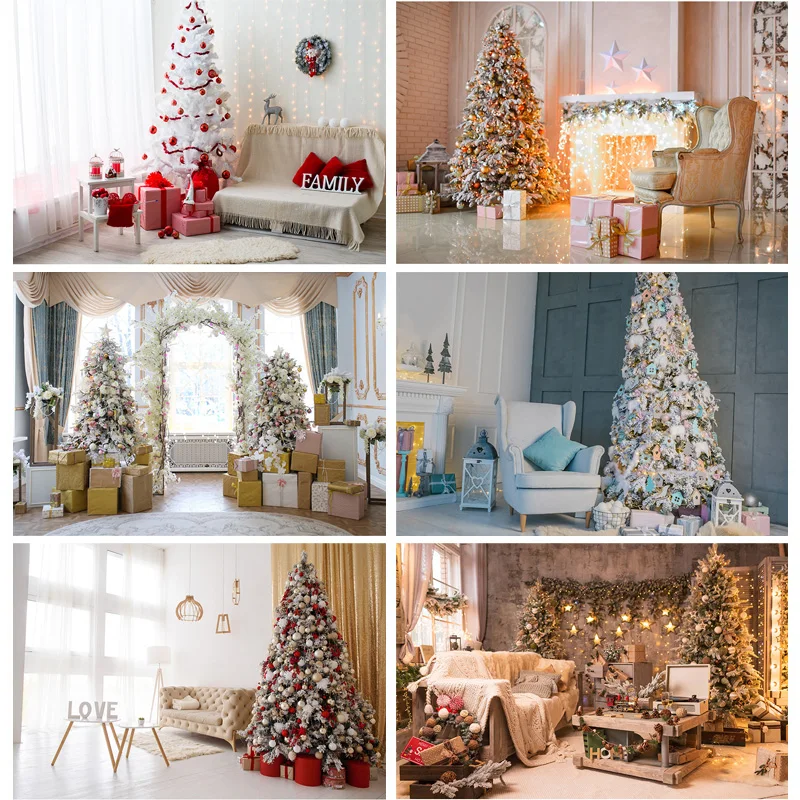 

Christmas Indoor Theme Photography Background Christmas tree Children Portrait Backdrops For Photo Studio Props 21526 JPT-03