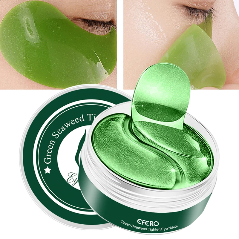 60/120/180PCS Collagen Gel Eye Mask Eye Patches for Under Eyes Anti-wrinkle Seaweed Moisturizing Whitening Eye Mask Skin Care