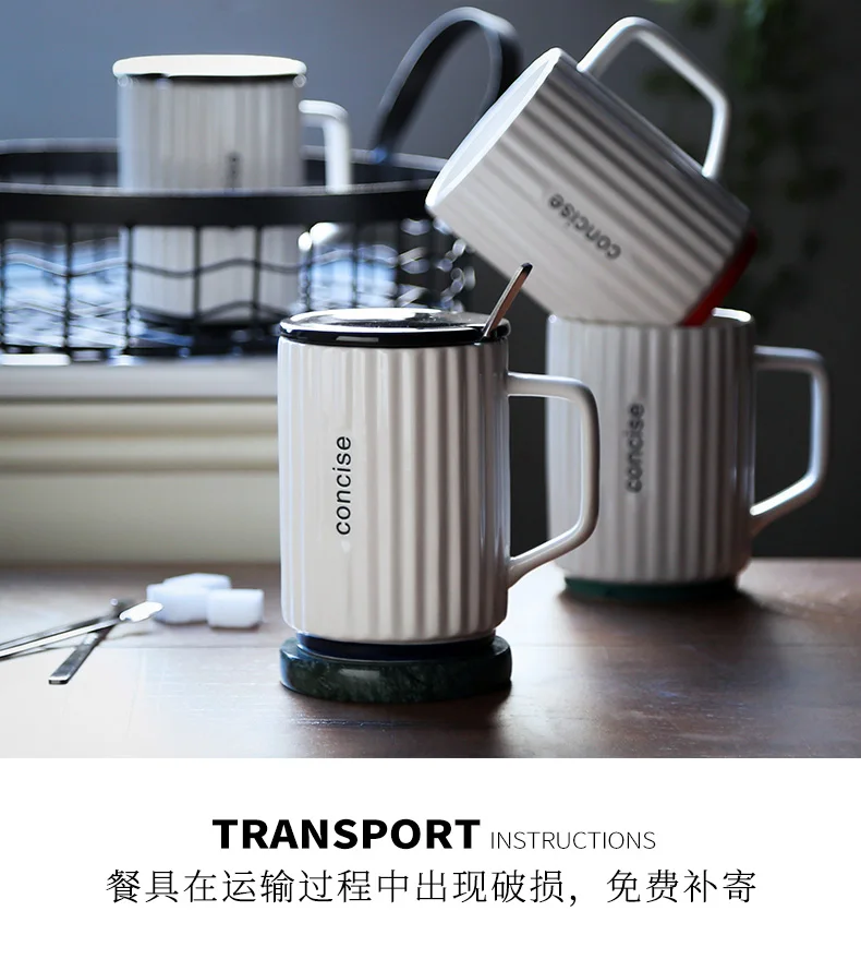 

Stirring Tea Ceramic Cups Cute Coffee Nordic Style Personalized Travel Reusable Mug Luxury 1 Piece Interesting Cups KK60MK