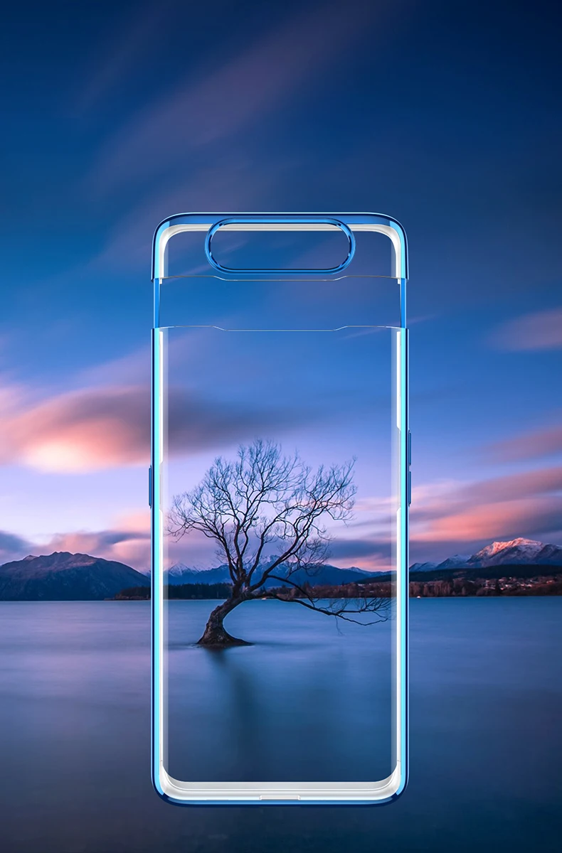 Чехол для samsung Galaxy A80, прозрачный скользящий чехол, роскошный полный защитный противоударный чехол для samsung A80, чехол