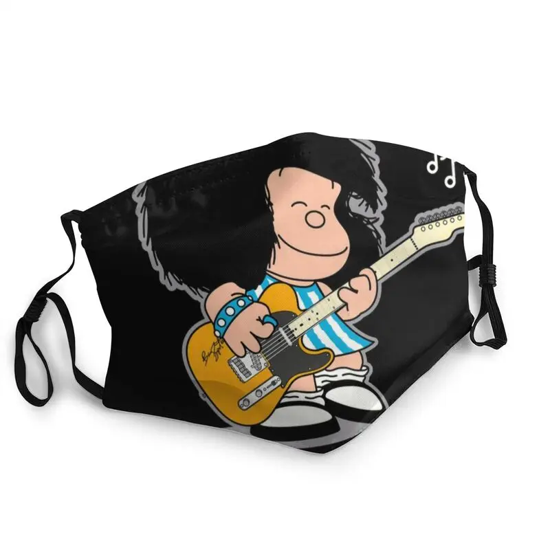 

Mafalda Quino Comics Breathable Unisex Mouth Face Mask Argentine Cartoon Anti Haze Dust Protection Cover Respirator Mouth-Muffle