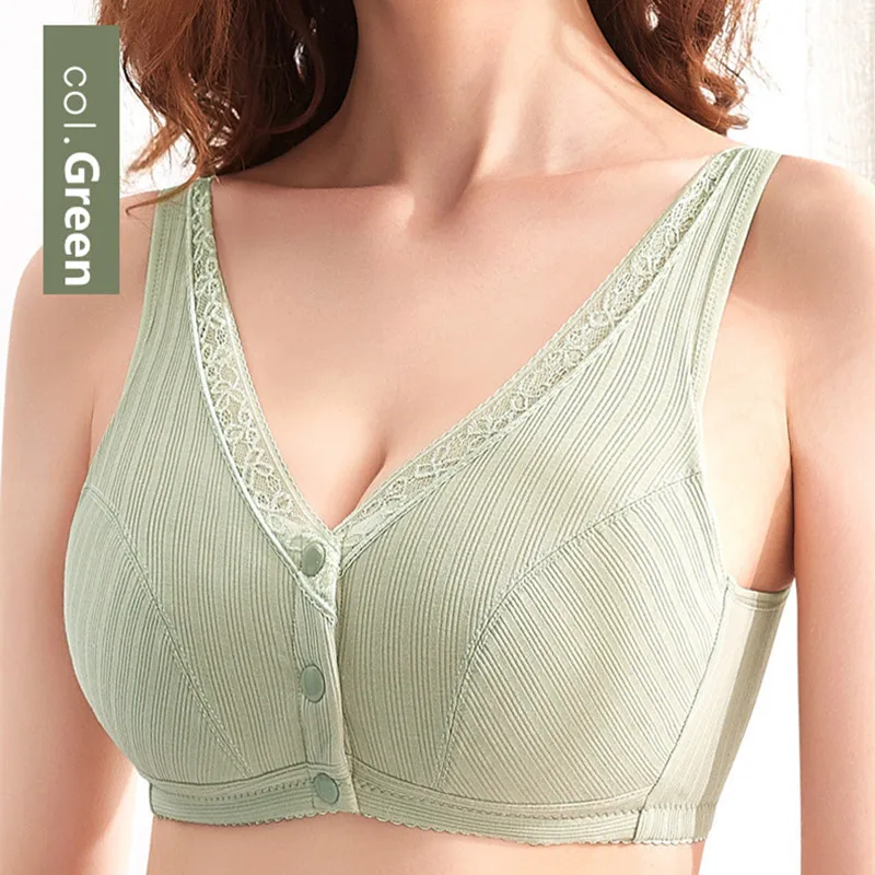 

Maternity Nursing Bra Breastfeeding Gathered Pregnancy Clothes Cotton Underwear Women Thin Front Open Cup Bras Breast Feeding