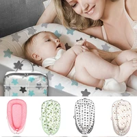 8550cm baby nest bed with pillow portable crib travel bed infant toddler cotton cradle for newborn baby bed bassinet bumper