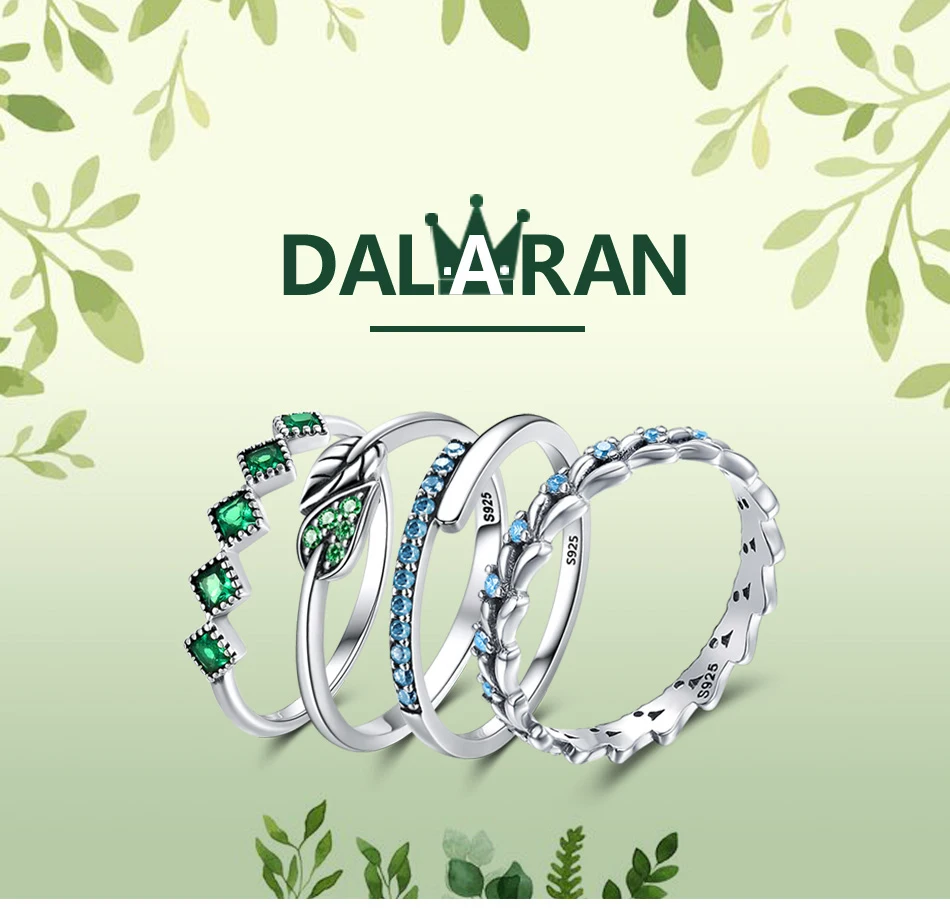 DALARAN, 925 пробы, серебряный, молодежный шарм, персональный, регулируемый светильник, сто соответствующие вечерние кольца на палец для женщин, ювелирное изделие, подарок
