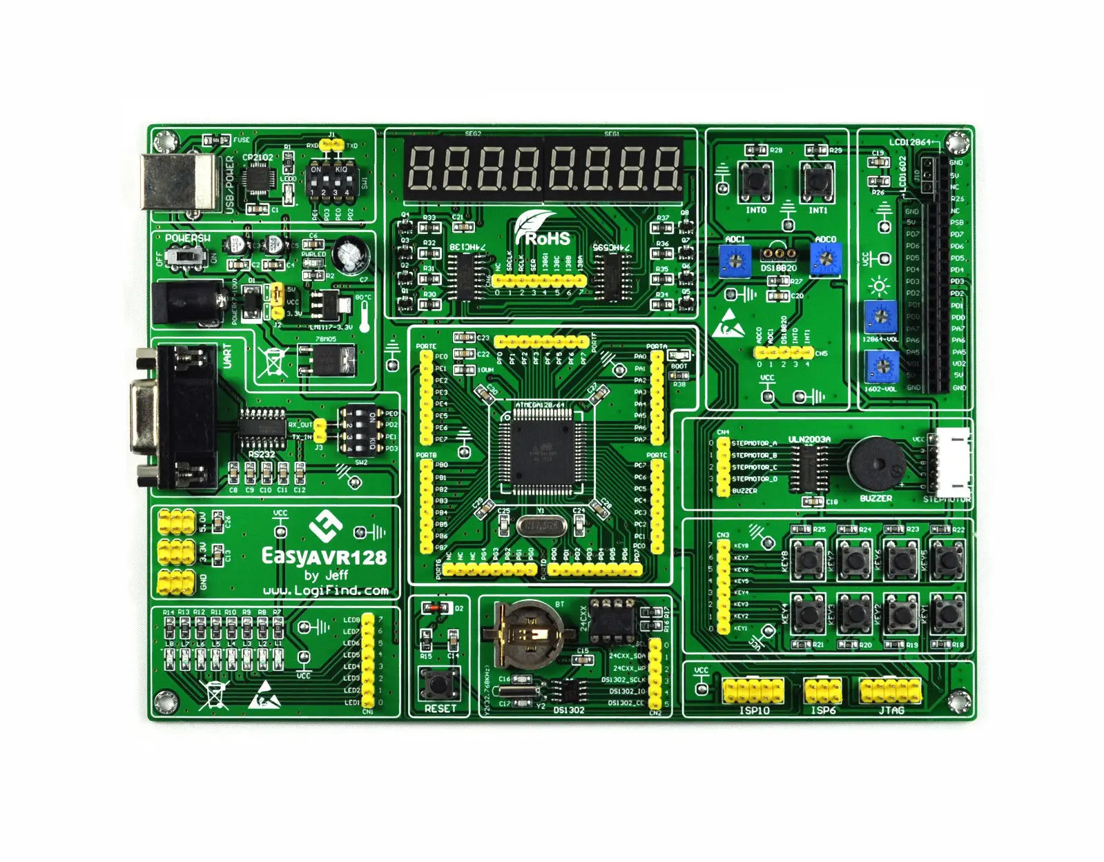 AVR PIC SCM обучающая макетная плата EasyAVR128 Mega128A | Строительство и ремонт