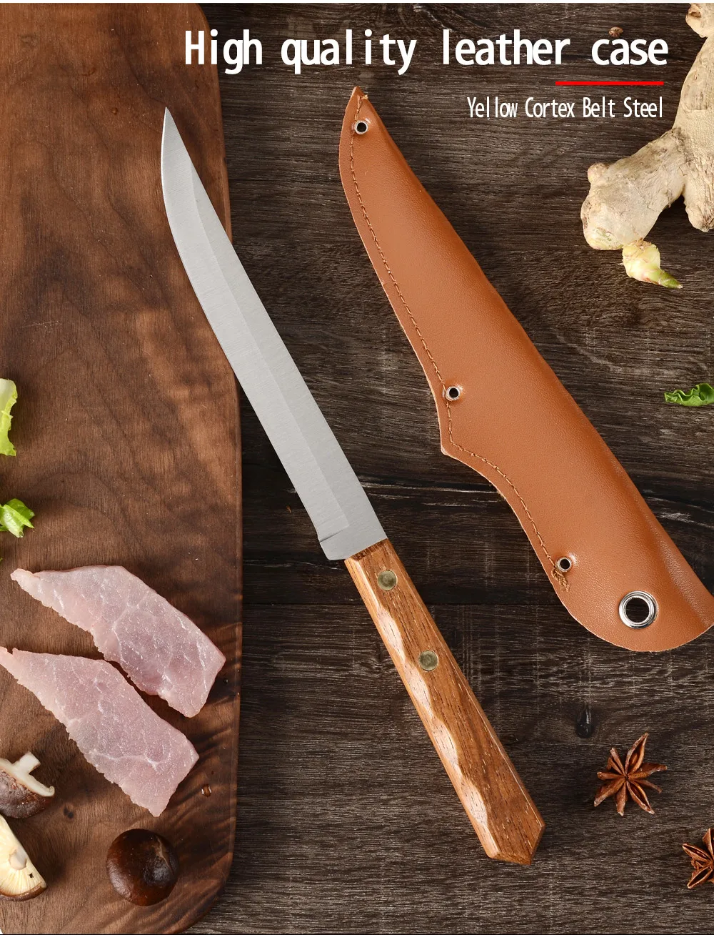 Нож шеф-повара Sowoll 6 5 дюйма кухонный нож с косточками лезвие из нержавеющей стали