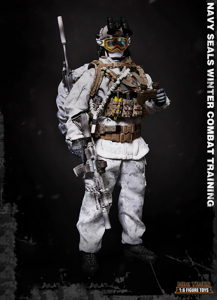 M011 Мини-игрушки M005 M010 M011 M012 M013 M014 1/6 темно-синий спецназ уплотнение команда фигура полный набор коллекционные игрушки подарок - Цвет: M011