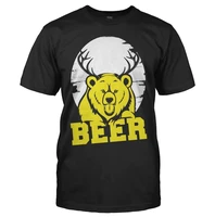 bear deer beer creative design bear graphic printed t shirt summer cotton short sleeve o neck mens t shirt new s 3xl