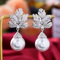 delicate shaking pearl drop earrings jewelry for women bridal wedding girl daily super gift high quality accessories