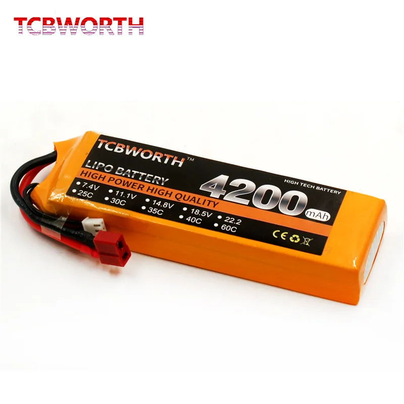 Аккумулятор LiPo 4S RC 14 8 в 4200 мАч 35C Max 70C литиевые батареи для радиоуправляемого
