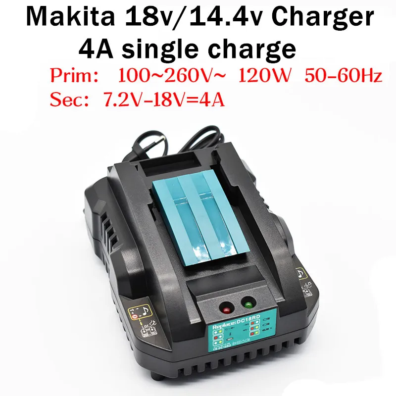 

2021 new 18.0ah 18V rechargeable battery, backup Li ion battery for Makita bl1880 bl1860 bl1830 + 4A charger