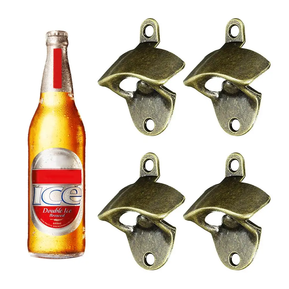 1 шт. винтажный открывалка для пивных бутылок настенный зеленый бронзовый