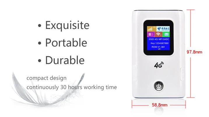 4G Mifi LTE FDD/TDD Портативный Карманный Wi Fi роутер Hotspot модем с аккумулятором и внешним