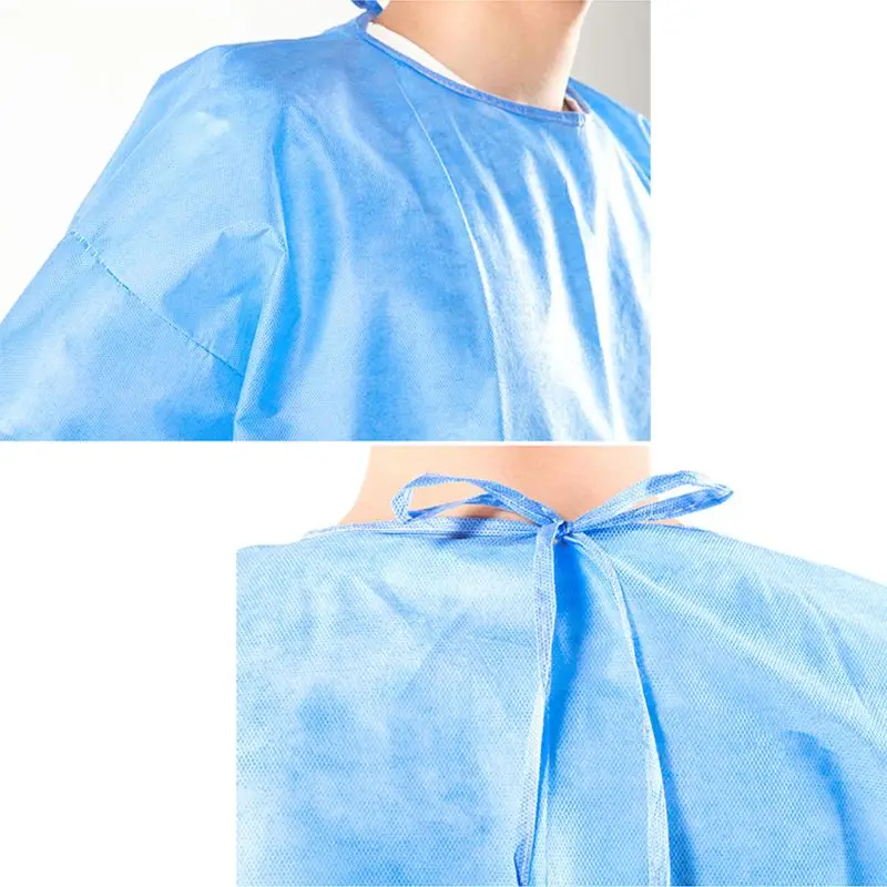 

Isolation Gown with Elastic Cuff Disposable Non-Woven Resistant fits all 652E