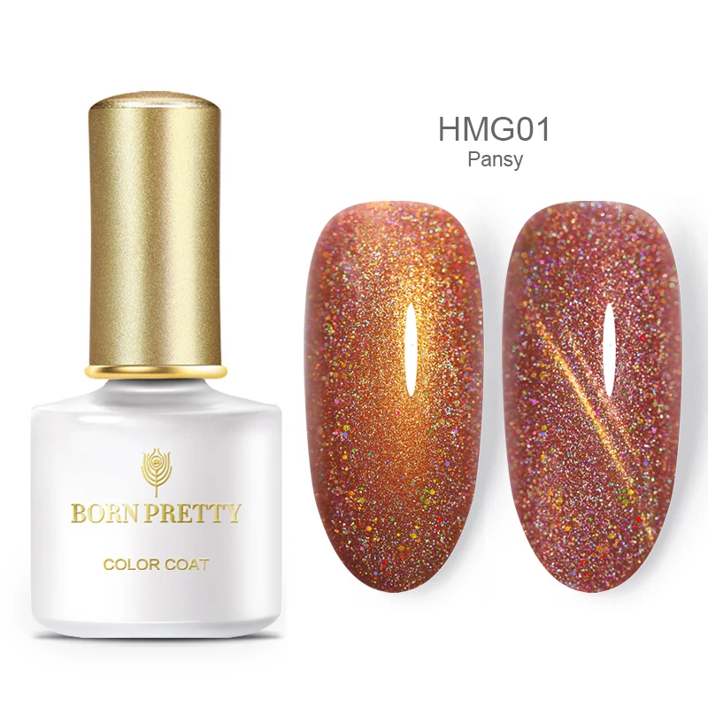 BP-HMG01 Born pretty, голографическая глаз хамелеона кота гель для ногтей 5 мл Магнитный замочить от УФ гель для маникюра Лак для ногтей черная основа - Цвет: BP-HMG01