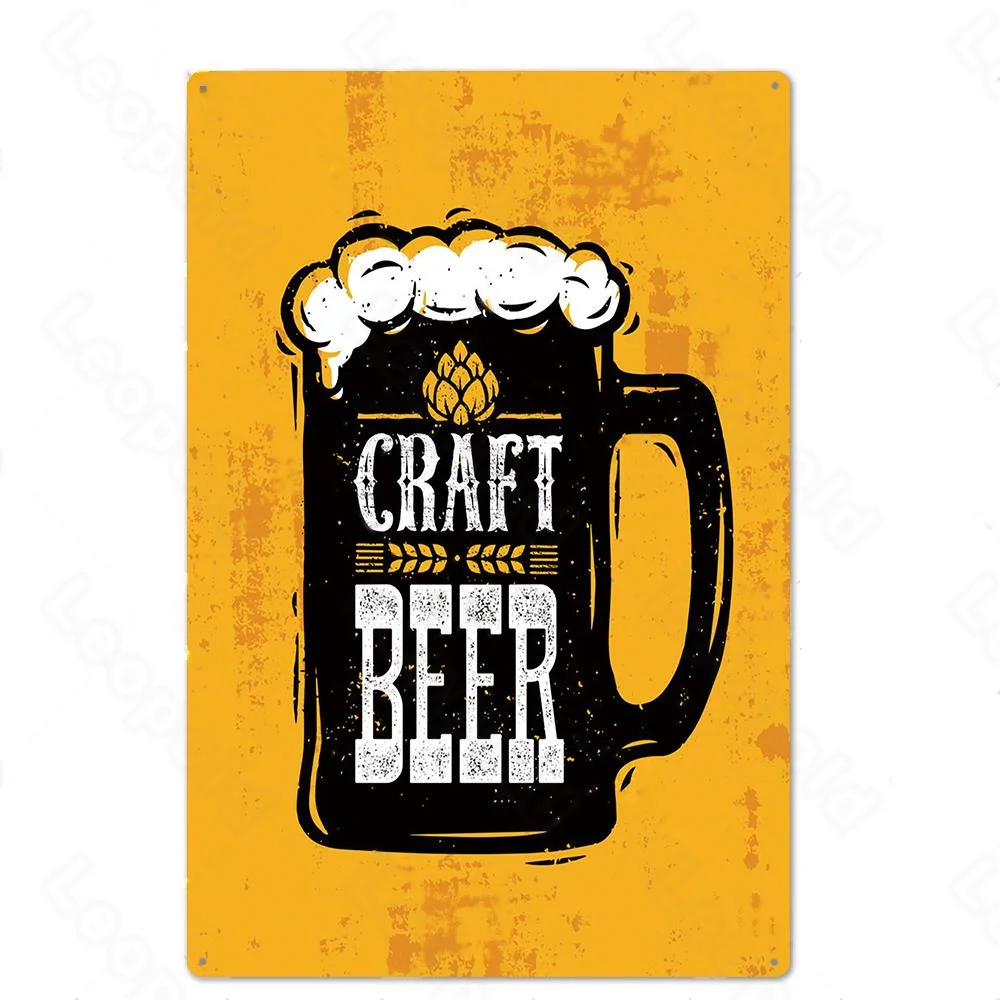 

25 Patterns Art Iron Painting Metal Poster Decoration Nostalgia Painting Drink More Beer for Living Room Decoration