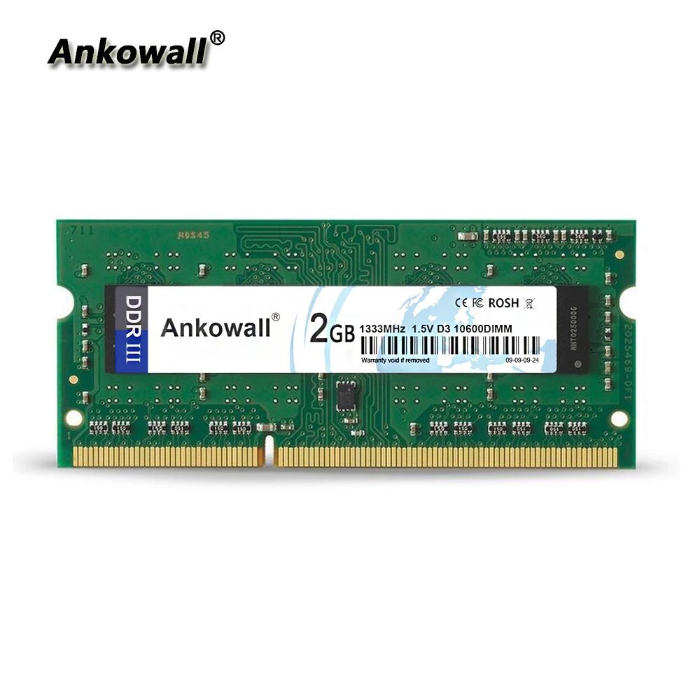 Ankowall DDR3 SO DIMM 2 Гб ОЗУ 1333/1600 МГц ноутбук памяти PC3 10600 ram|Оперативная память| |