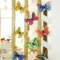 30 cm double layer 3d big butterfly wall sticker home decor butterflies wedding festival decoration magnet fridge stickers 1 pcs