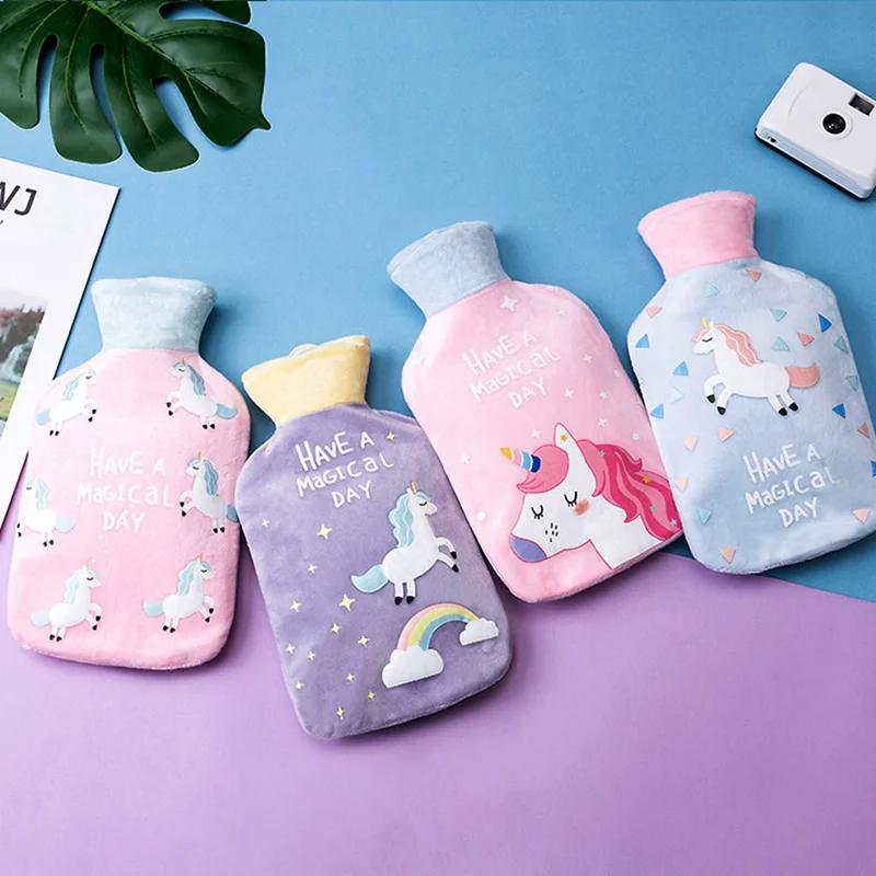 Портативные бутылки для воды с милым мультяшным единорогом теплые мини