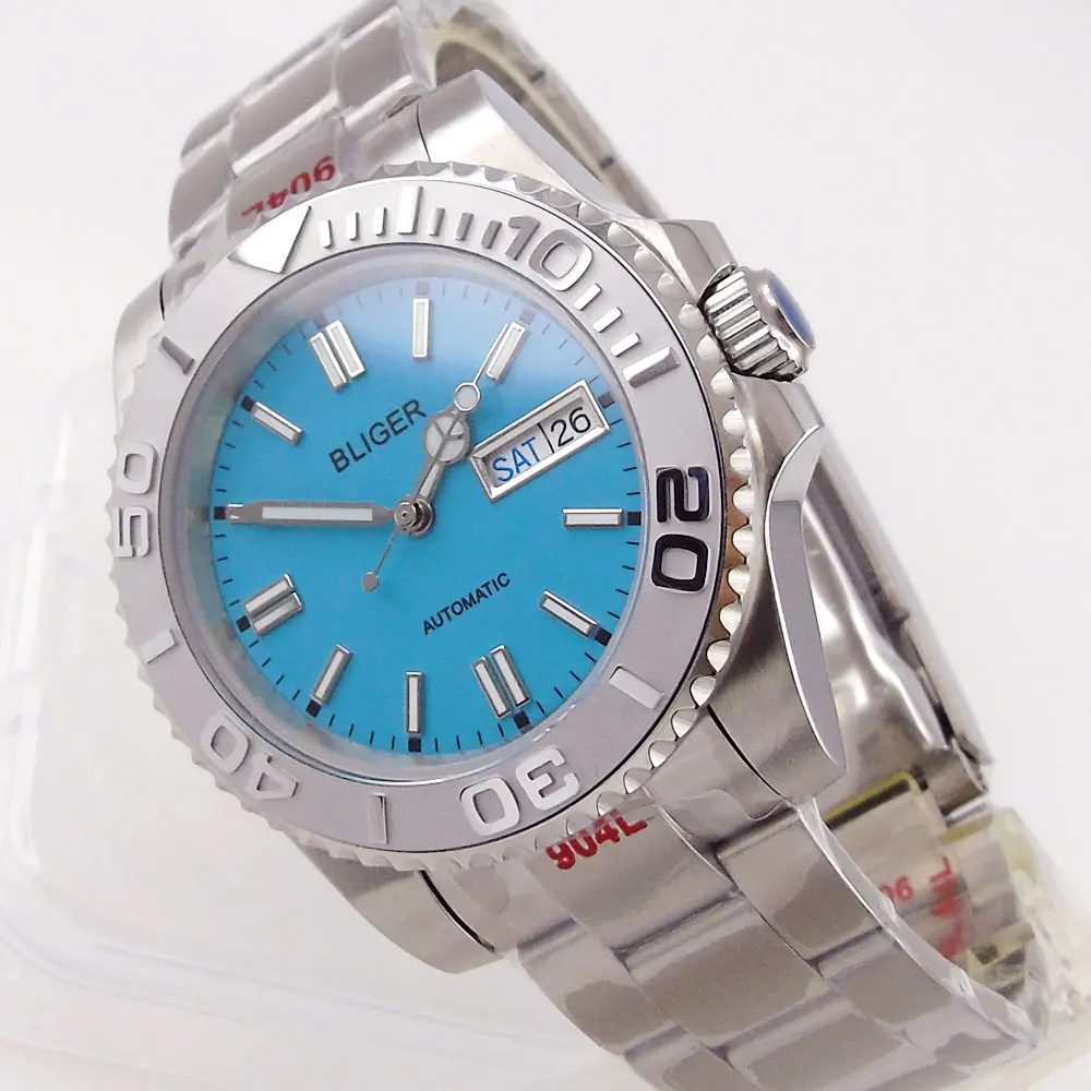 Мужские автоматические часы с сапфировым стеклом японские NH36 Move Men t Тиффани