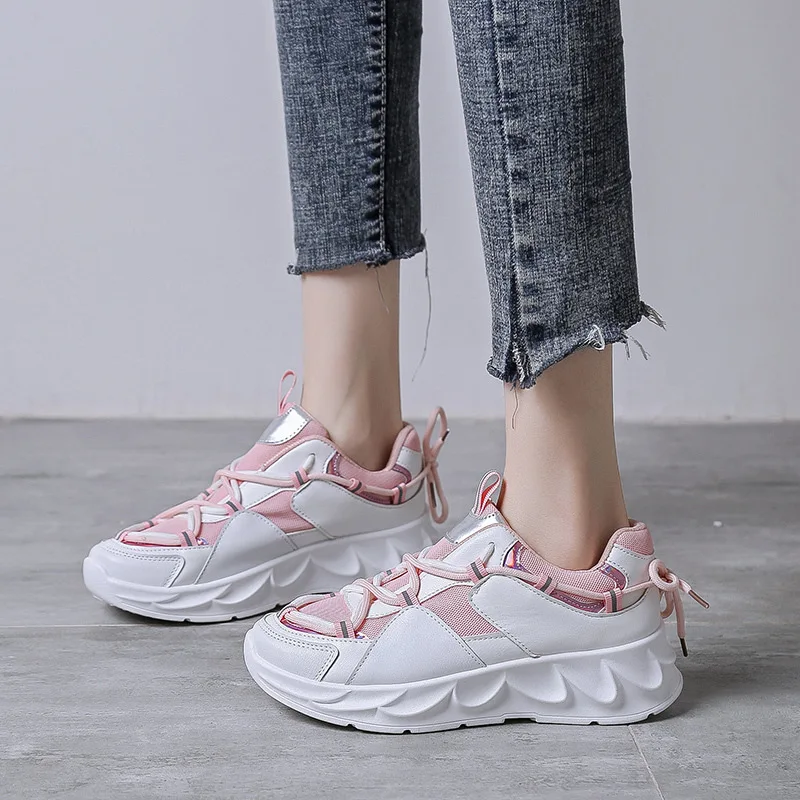 Fujin Весна 2020 новая Розовая обувь для отдыха в стиле академии дропшиппинг женские