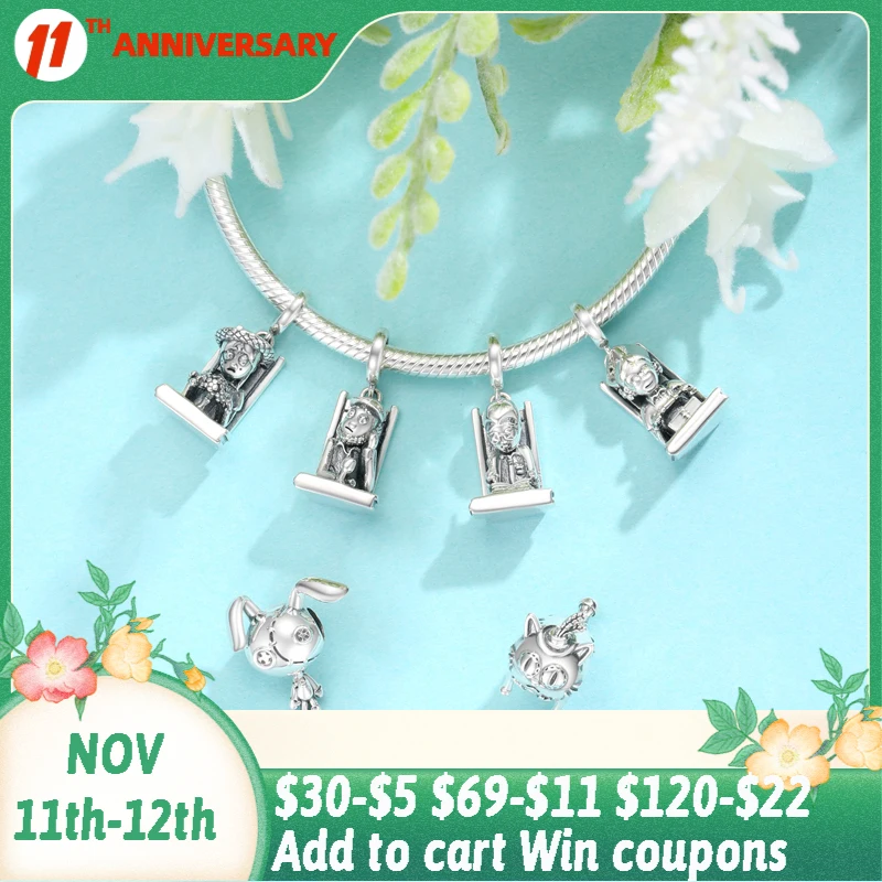 

Gothic Style Five Personalities Doctors Lawyer Gardener 925 Sterling Silver Charm Beads Fit Original Charms DIY Bracelets Making