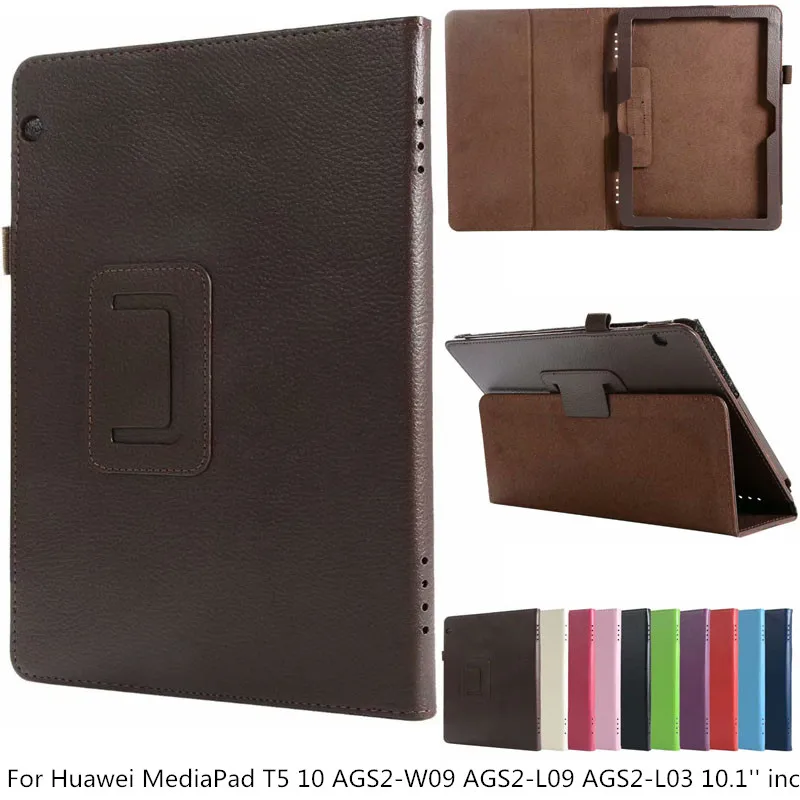 Чехол из искусственной кожи личи для Huawei MediaPad T5 10 1 дюйма чехол Media Pad с пленкой на